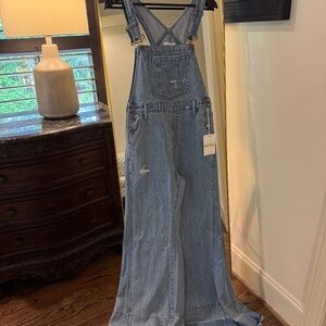 NWT Show Me Your MuMu Flare Overalls Denim